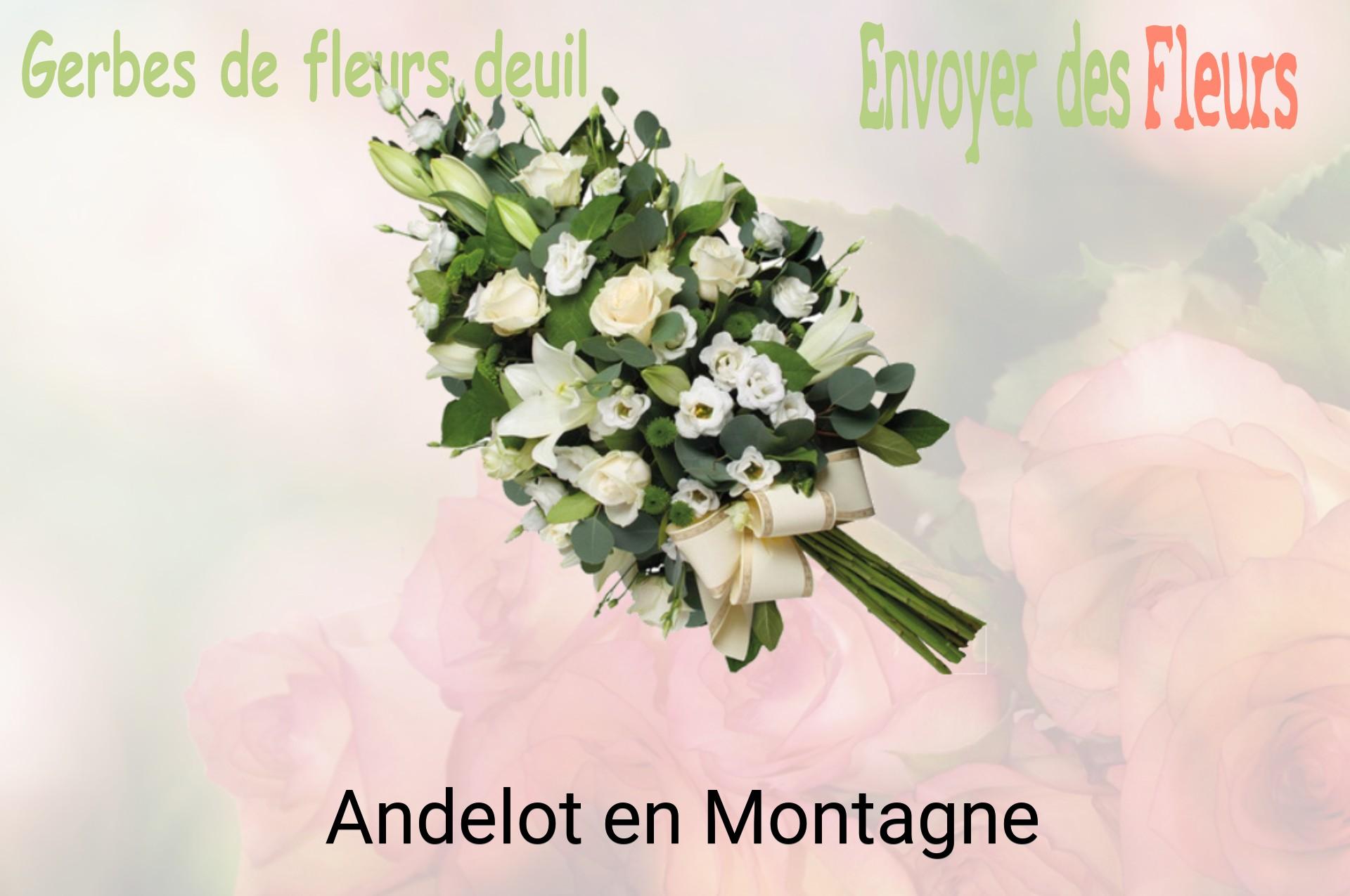 Gerbe de fleurs de deuil livrée à Andelot-en-Montagne